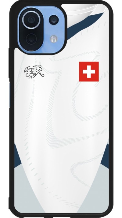 Xiaomi Mi 11 Lite 5G Case Hülle - Silikon schwarz Schweiz Away personalisierbares Fussballtrikot
