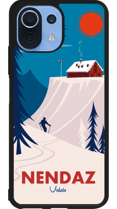 Xiaomi Mi 11 Lite 5G Case Hülle - Silikon schwarz Nendaz Cabane Ski