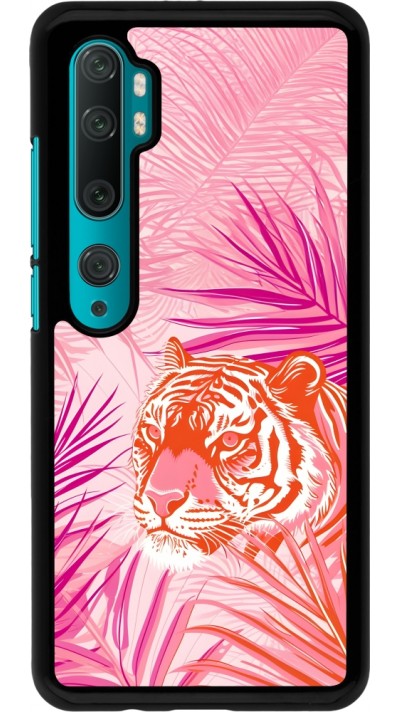 Xiaomi Mi Note 10 / Note 10 Pro Case Hülle - Tiger Palmen rosa