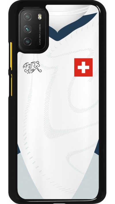 Xiaomi Poco M3 Case Hülle - Schweiz Away personalisierbares Fussballtrikot
