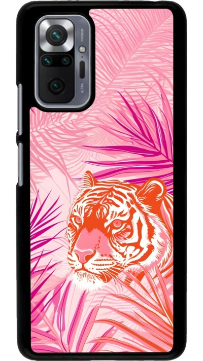 Xiaomi Redmi Note 10 Pro Case Hülle - Tiger Palmen rosa