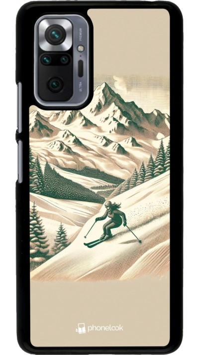 Coque Xiaomi Redmi Note 10 Pro - Vintage Ski Mountain