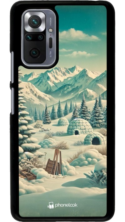 Coque Xiaomi Redmi Note 10 Pro - Vintage Snowy Mountain Igloo