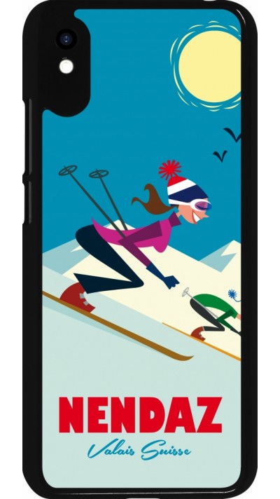 Xiaomi Redmi 9A Case Hülle - Nendaz Ski Downhill