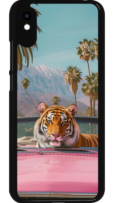 Xiaomi Redmi 9A Case Hülle - Tiger Auto rosa