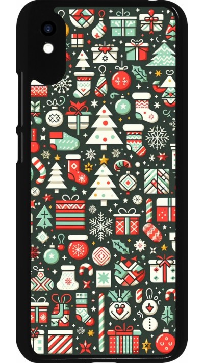 Xiaomi Redmi 9A Case Hülle - Weihnachten 2023 Flachmuster