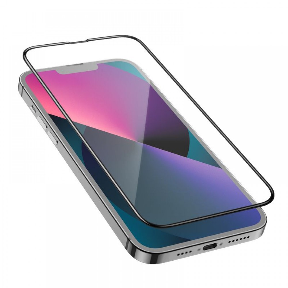 3D Tempered Glass iPhone 16 Pro - Vitre de protection d'écran intégrale verre trempé avec bords noirs