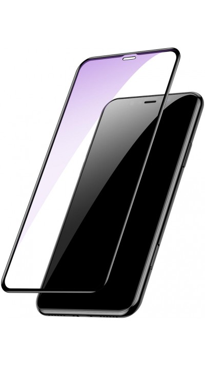 3D Tempered Glass iPhone 14 - Vitre de protection d'écran intégrale anti-lumière bleue avec bords noirs