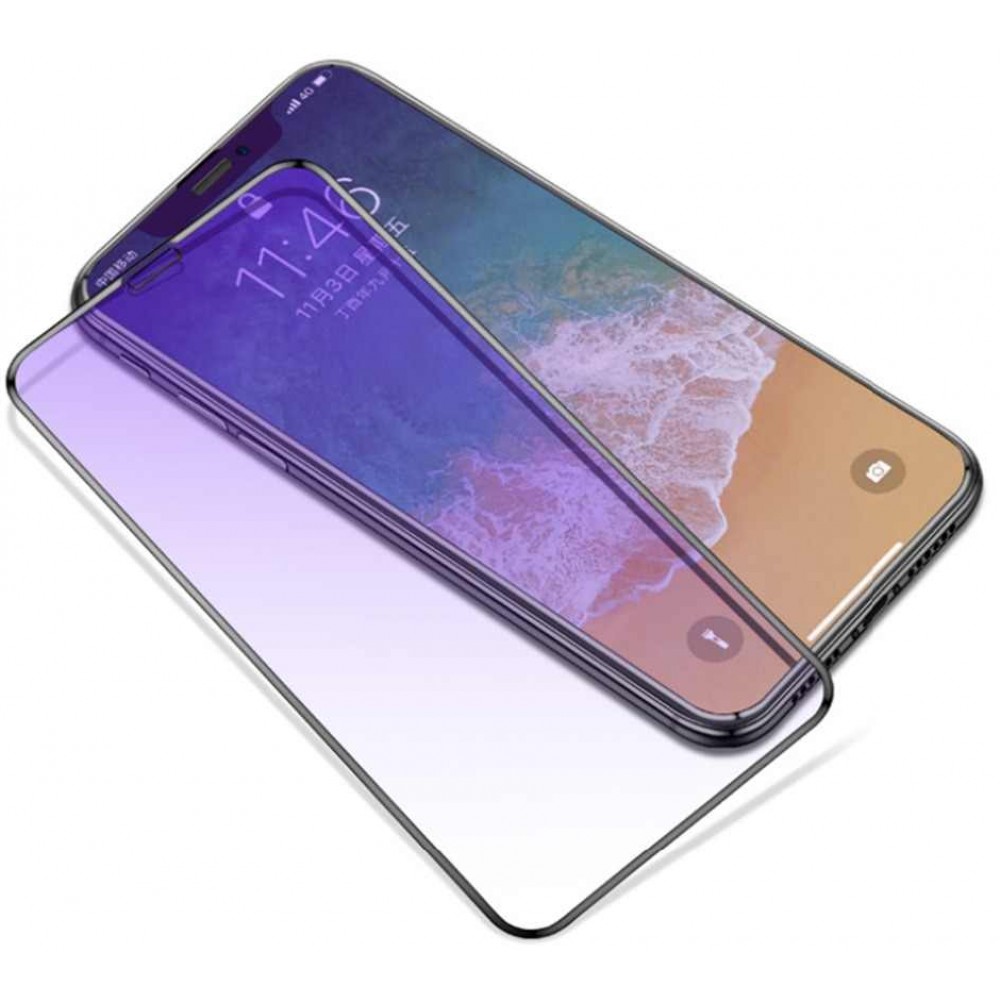 3D Tempered Glass vitre de protection noir anti-lumière bleue - iPhone 14 Pro Max