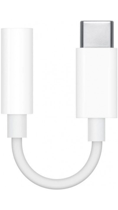 Apple original Audio Adapter AUX 3.5mm zu USB-C für iPhone 15 und iPads - Weiss