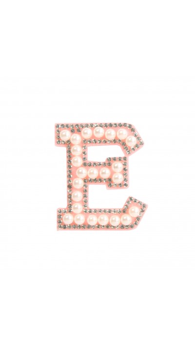 Sticker Aufkleber für Handy/Tablet/Computer 3D Pearls Rosa - Buchstabe E