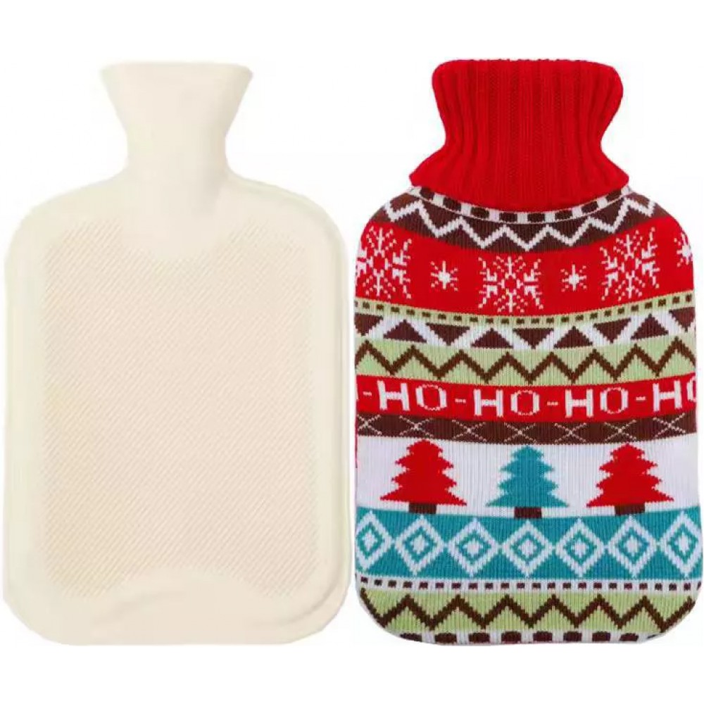 Bouillotte avec couverture en tricot (1.5 litres) - Ho ho ho