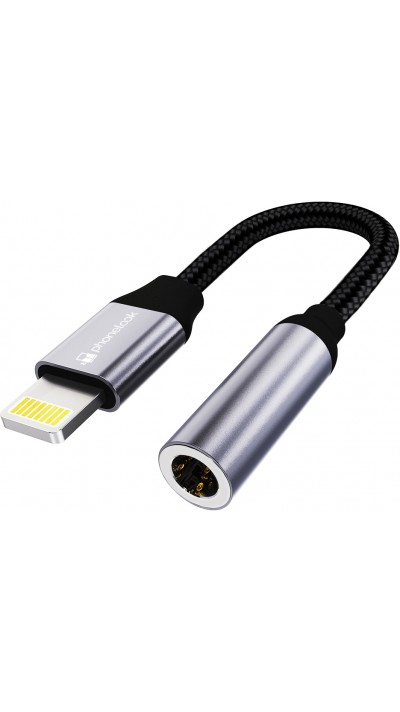 Lightning (iPhone) zu 3.5mm AUX Audio Kopfhörer Anschluss Stecker Nylon und Aluminium - PhoneLook