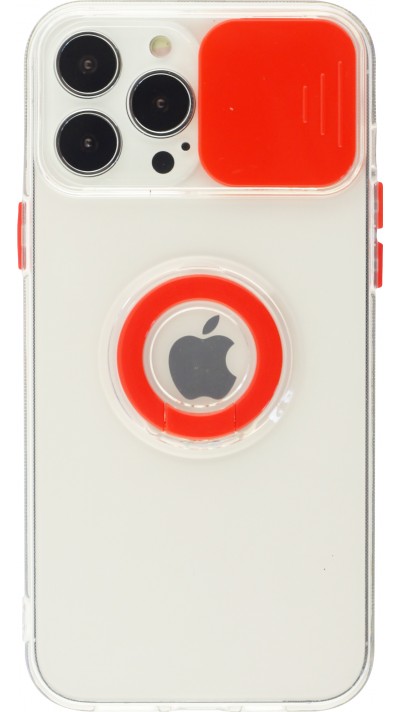 Coque iPhone 14 Pro - Caméra clapet avec anneau - Rouge
