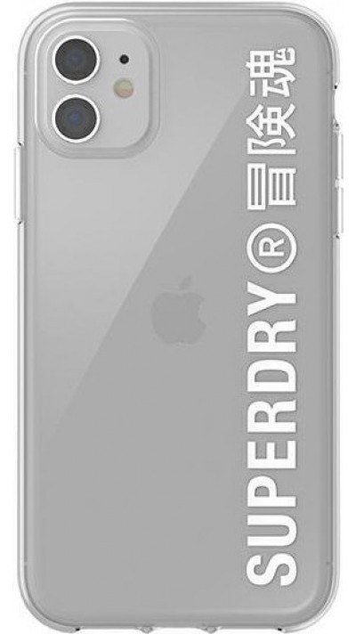 Coque iPhone 11 - Superdry Clear Case transparente avec logo imprimé