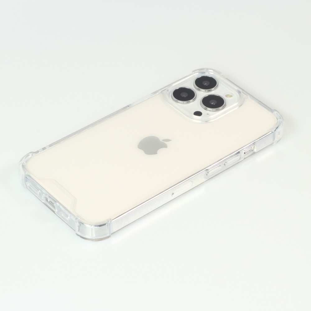 Coque iPhone 16 Pro - Bumper Glass Hybrid TPU silicone anti-choc - Transparent