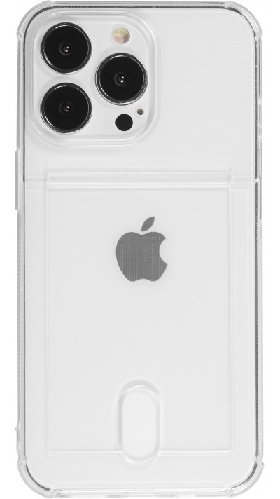 Coque iPhone 16 Pro - Gel Bumper Porte-carte - Transparent