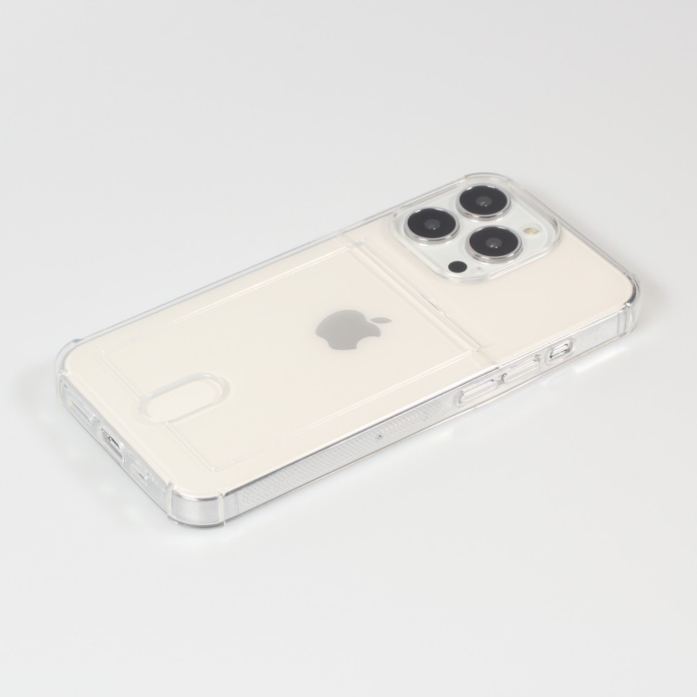 Coque iPhone 16 Plus - Gel Bumper Porte-carte - Transparent