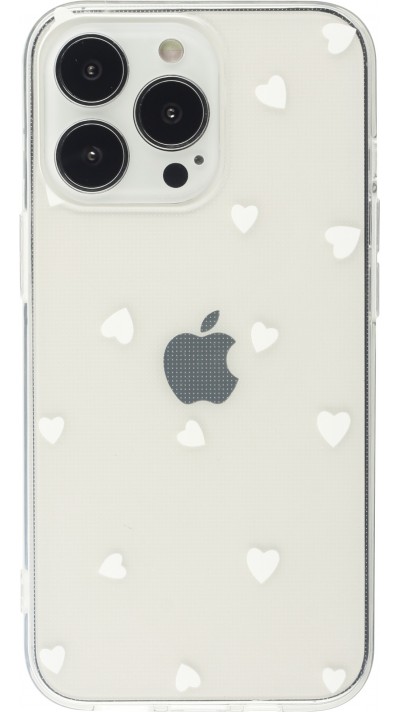 iPhone 16 Plus Case Hülle - Gummi kleines Herz - Weiss