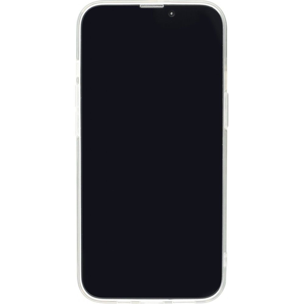 Coque iPhone 16 Pro - Gel petit coeur transparent - Noir