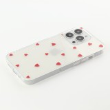 Coque iPhone 16 Plus - Gel petit coeur transparent - Rouge