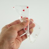 Coque iPhone 16 - Gel petit coeur transparent - Rouge