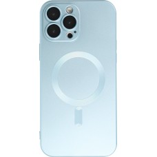 Coque iPhone 16 Pro - Gel souple avec vitre de protection caméra MagSafe - Bleu