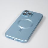 Coque iPhone 16 Pro Max - Gel souple avec vitre de protection caméra MagSafe - Bleu