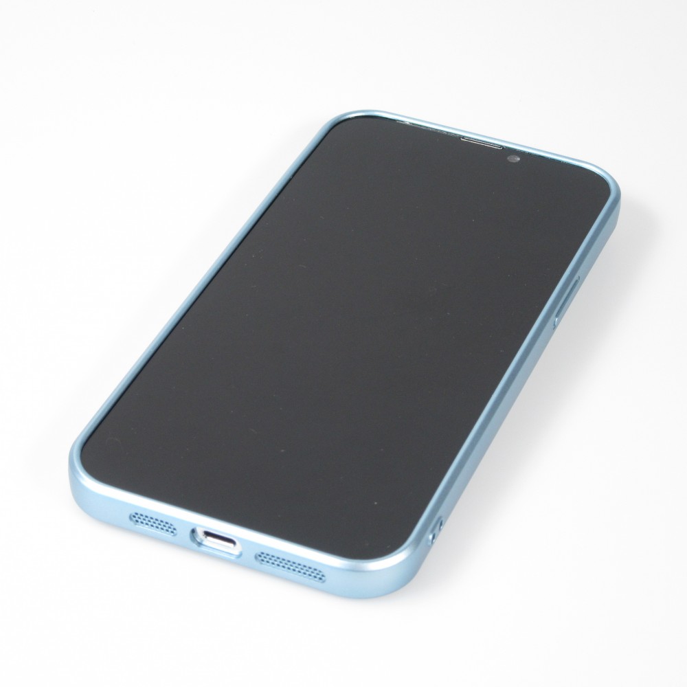 Coque iPhone 16 - Gel souple avec vitre de protection caméra MagSafe - Bleu