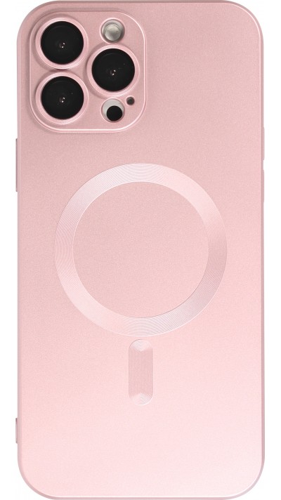 iPhone 16 Plus Case Hülle - Gummi weich mit Kameraschutzglas MagSafe - Rosa