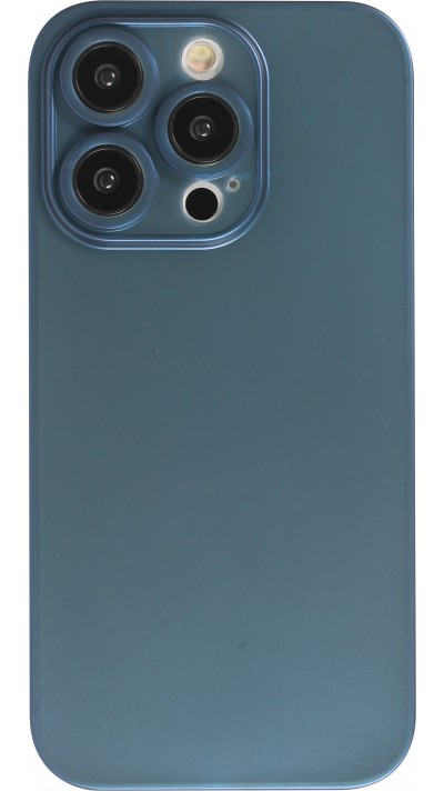 Coque iPhone 15 Pro Max - plastique ultra fin semi-transparent mat - Bleu