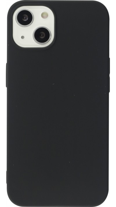 iPhone 15 Case Hülle - Silkon Mat - Schwarz