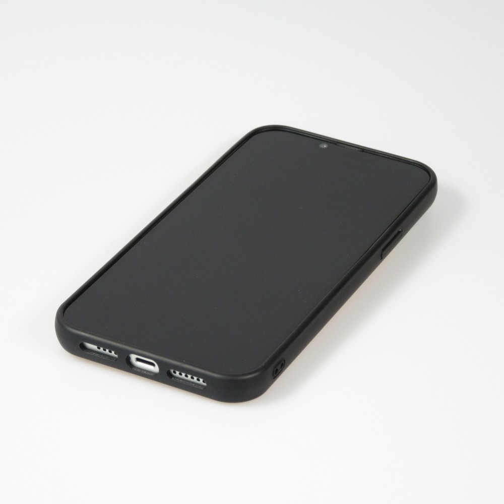 Coque iPhone 14 Plus - Gel silicone brillant Haze porte-carte - Bleu