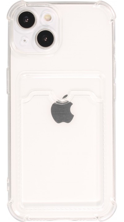 Coque iPhone 13 - Gel silicone bumper super flexible avec porte-carte transparent