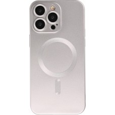 Coque iPhone 16 Plus - Gel souple avec vitre de protection caméra MagSafe - Argent