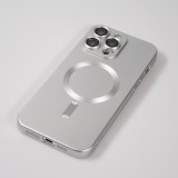 Coque iPhone 16 Plus - Gel souple avec vitre de protection caméra MagSafe - Argent