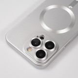 Coque iPhone 16 Pro - Gel souple avec vitre de protection caméra MagSafe - Argent