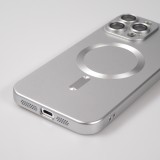 Coque iPhone 16 Plus - Gel souple avec vitre de protection caméra MagSafe - Argent