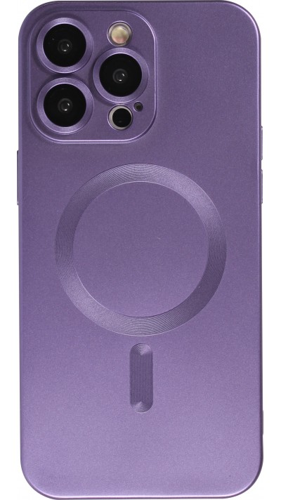 Coque iPhone 16 Pro Max - Gel souple avec vitre de protection caméra MagSafe - Violet