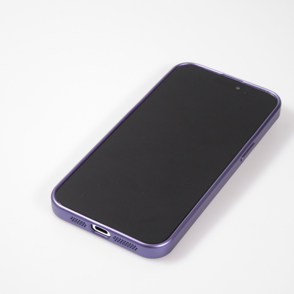 Coque iPhone 16 Pro - Gel souple avec vitre de protection caméra MagSafe - Violet