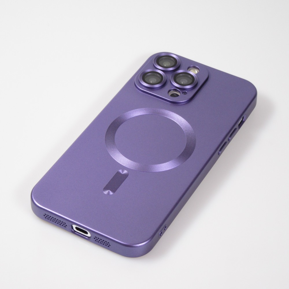 Coque iPhone 16 - Gel souple avec vitre de protection caméra MagSafe - Violet