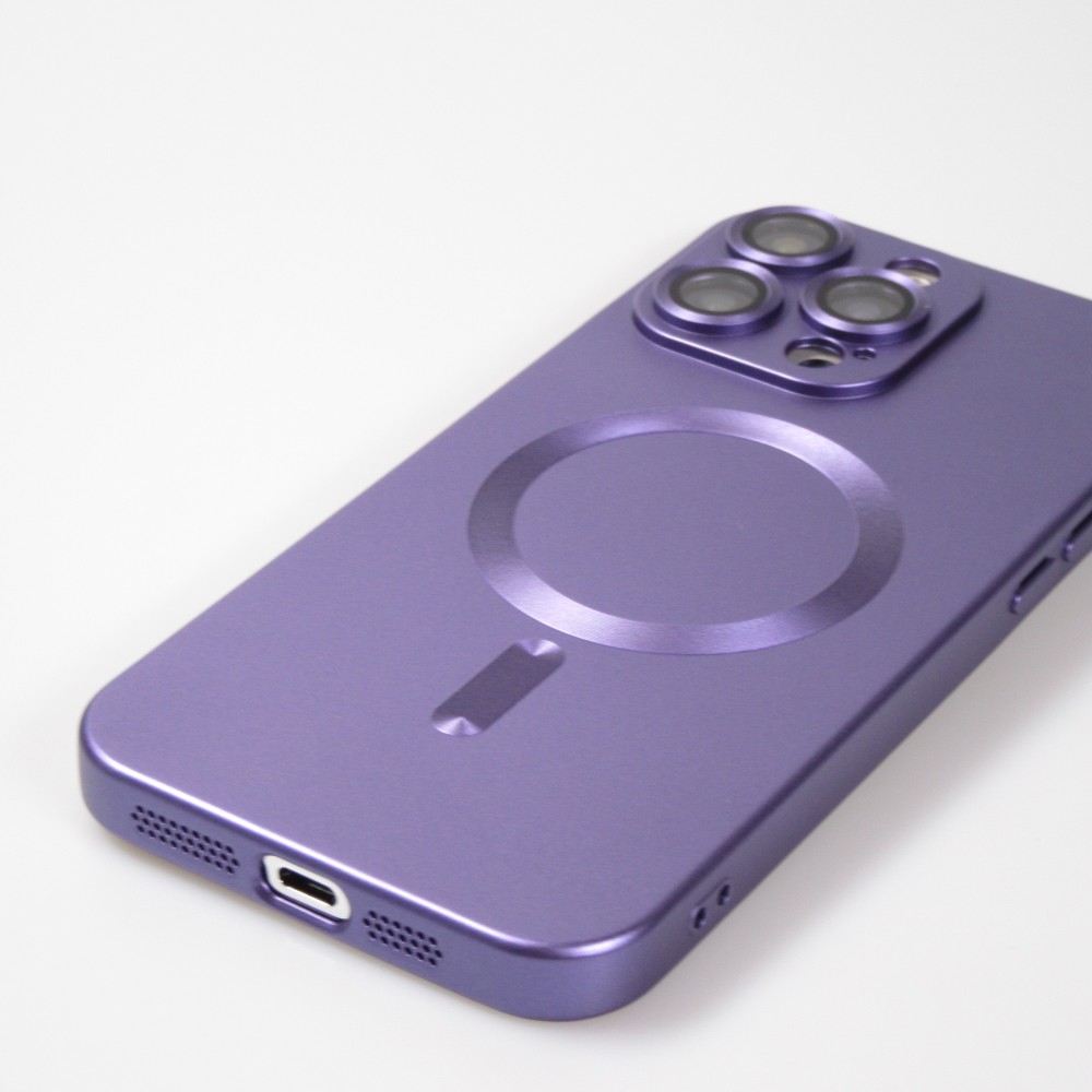 Coque iPhone 16 Plus - Gel souple avec vitre de protection caméra MagSafe - Violet