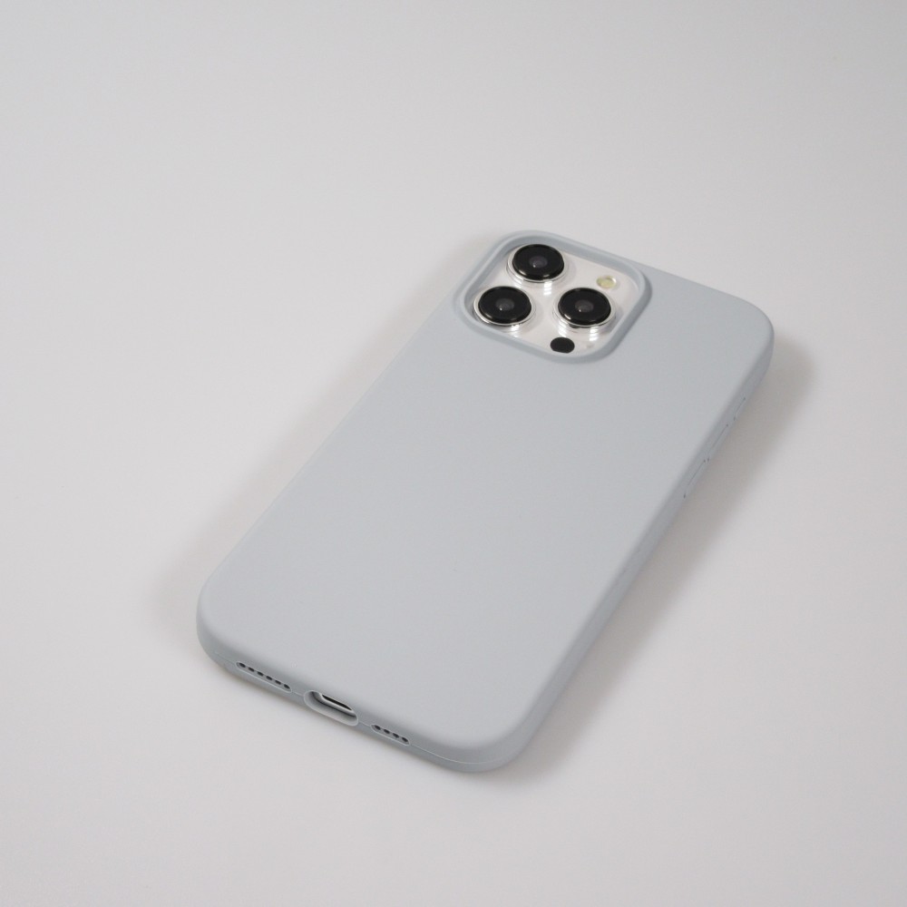 Coque iPhone 15 Pro - Soft Touch - Gris clair