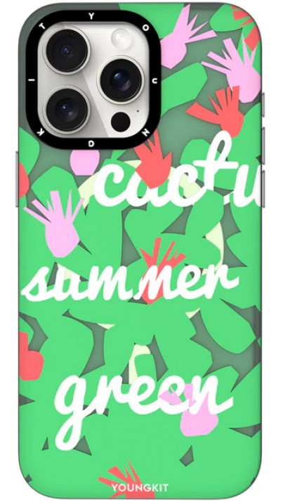 Coque iPhone 15 Pro - Youngkit Summer Fruit-Themed Case avec Magsafe - Vert