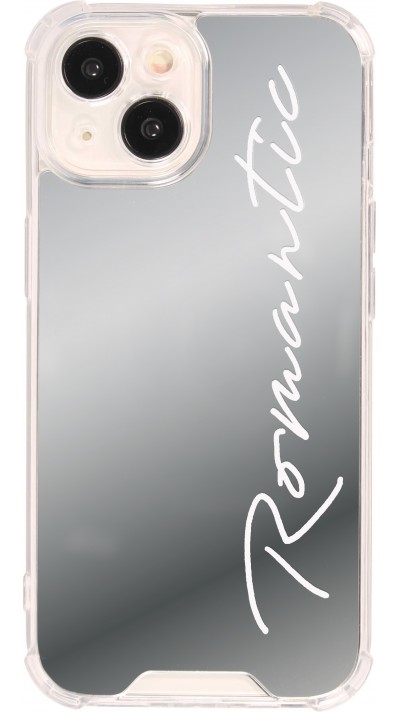 Coque iPhone 15 - Silicone Miroir Romantic - Argent