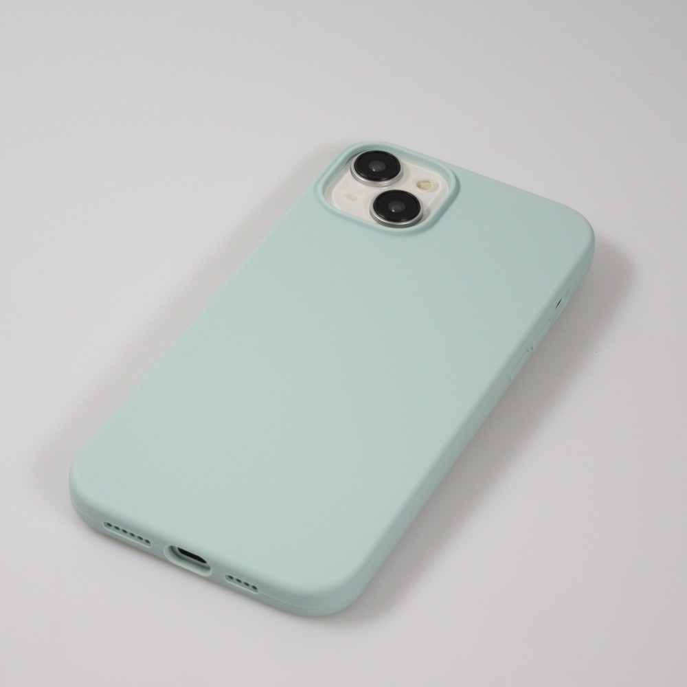 Coque iPhone 15 - Soft Touch - Vert d'eau