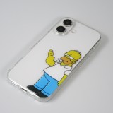 Coque iPhone 16 - Gel cartoon Homer Simpson