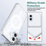 Coque iPhone 16 - Gel transparent compatible MagSafe silicone TPU Super Clear