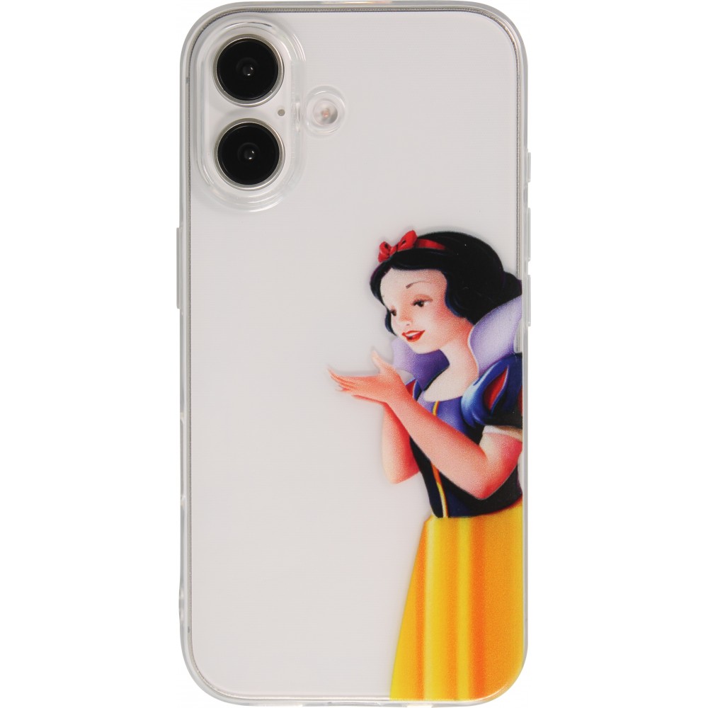 Coque iPhone 16 Plus - Gel cartoon Blanche neige