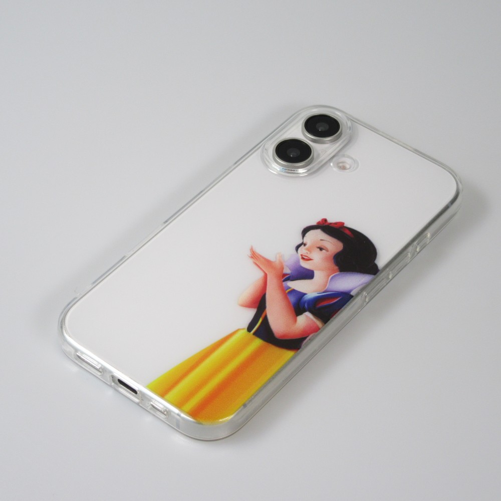 Coque iPhone 16 Plus - Gel cartoon Blanche neige